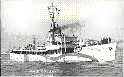 HMS Salamander after attack