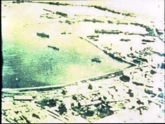 Bari harbour from the air