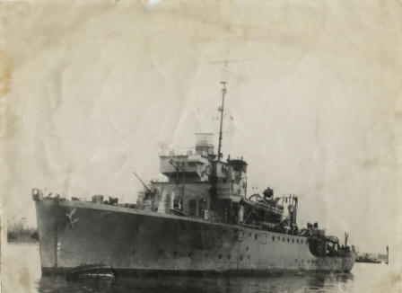 HMS Hazard in Mediterranean