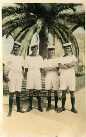 Fred Brockwell and crew of HMS Sharpshooter
