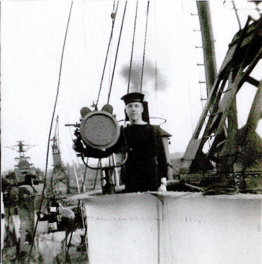 Arthur Barrs on HMS Sharpshooter