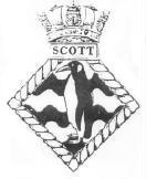 HMS Scott Badge - Halcyon Class Minesweeper