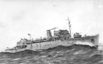 HMS Franklin (Painting) - Halcyon Class Survey Ship