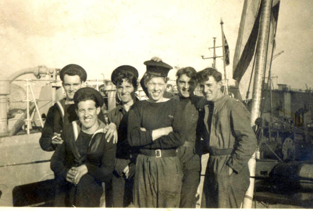 Crew members of HMS Harrier 1944 -46