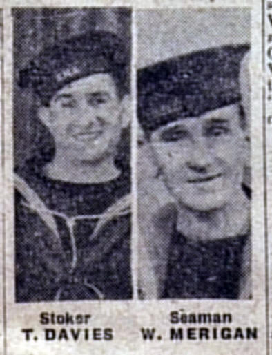 T Davies & W Merrigan of HMS Hussar