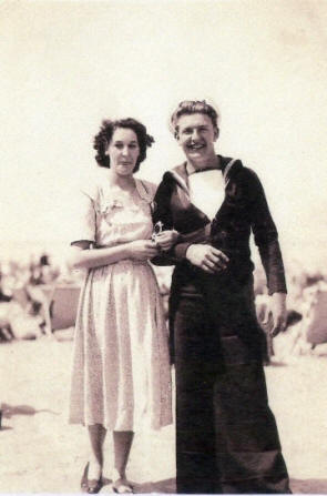 Able Seaman Kenneth Palmer and his wife. HMS Franklin