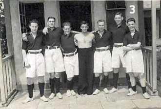 HMS Leda. John Deal (third from left)