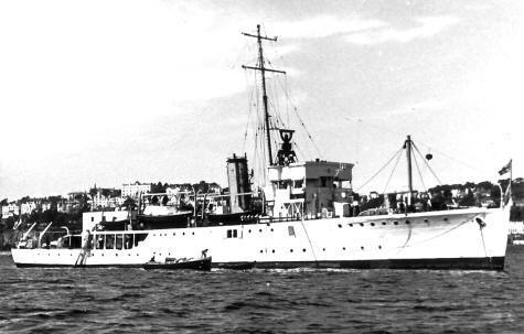 HMS Seagull as survey ship