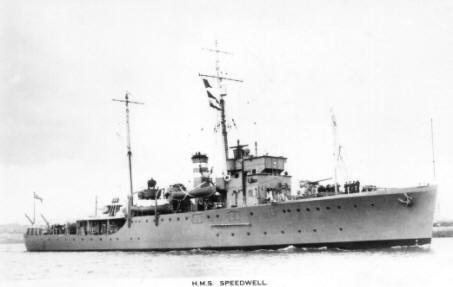 HMS Speedwell  20th December 1937
