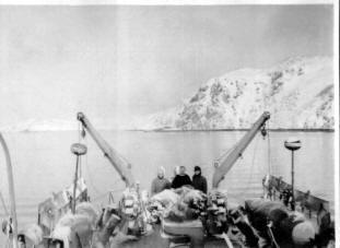 HMS Speedwell in Lofoten Islands - Halcyon class minesweeper