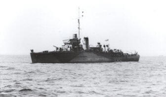 HMS Speedy mined May 1943 - Halcyon Class Minesweeper