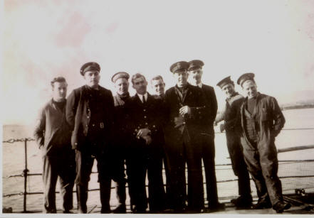 Clem Walker and crew of HMS Boreas